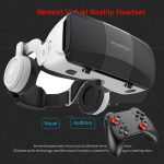 ⁦Virtual Reality Headsets to Play Games/Movies for Adults/Kids, 3D VR Glasses Compatible iOS and Android Smartphones 4.7-7.8in, Vr Headset Set with Controller and Headphones⁩ - الصورة ⁦2⁩