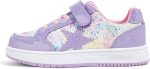 LUCKY STEP Kid's Glitter Walking Shoes Shiny Sparkly Sequins Fashion Sneakers Hook and Loop Athletic Unisex-Child Casual Running for Children/Boys/Girls