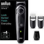 ⁦Braun BT3440 Series 3 Beard Trimmer with Precision Wheel, Black/Grey⁩ - الصورة ⁦3⁩