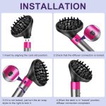 ⁦MengTiger Upgraded Diffuser Nozzle for Dyson Curling Iron Converting for Dyson Airwrap Styler To Hair Dryer Diffuser Nozzle Attachment⁩ - الصورة ⁦4⁩