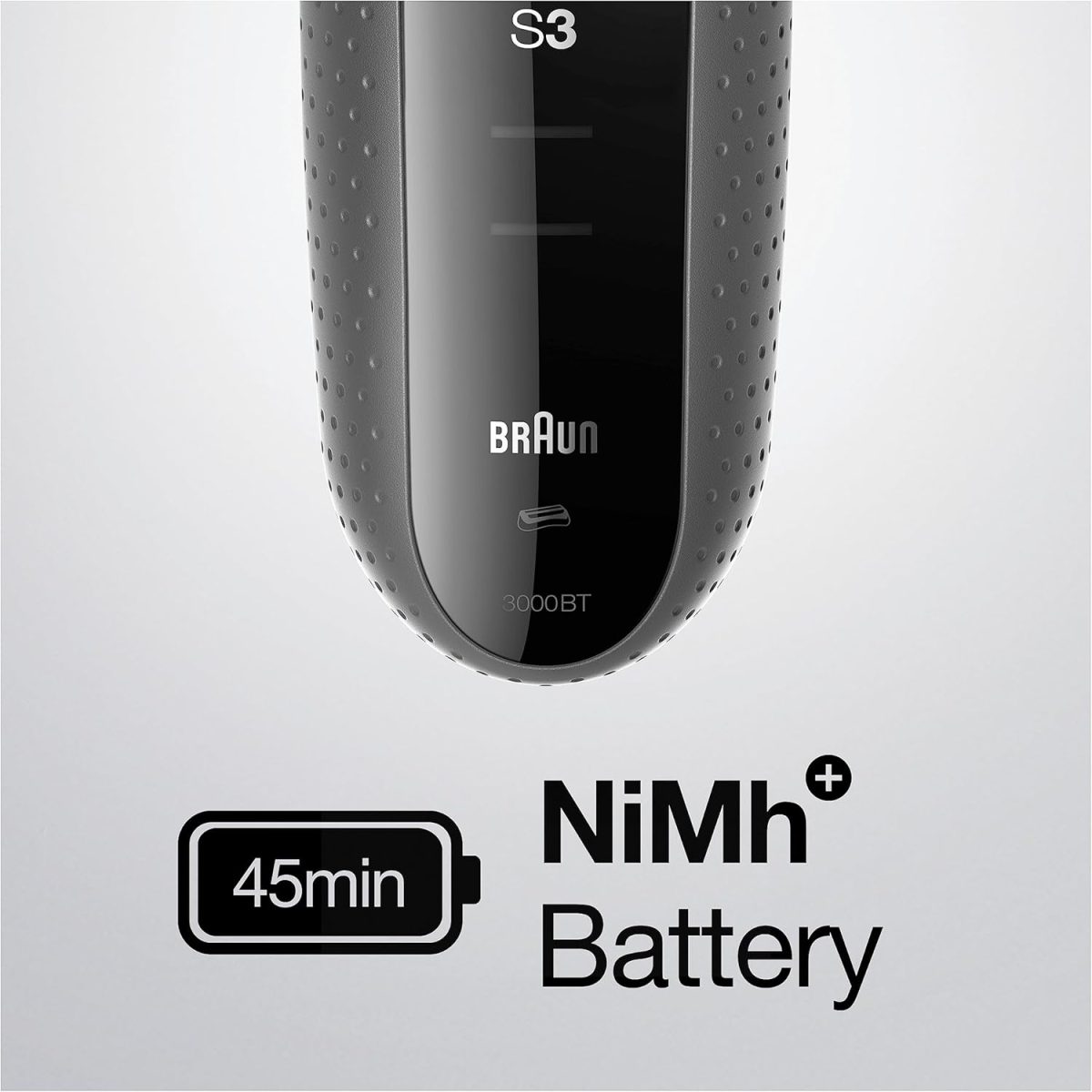 ⁦Braun Series 3 3-in-1 Electric Shaver, Beard Trimmer with 5 Comb Attachments, Wet & Dry, 45 Minutes Battery Life, Rechargeable and Wireless Shaver, Black/Grey⁩ - الصورة ⁦4⁩