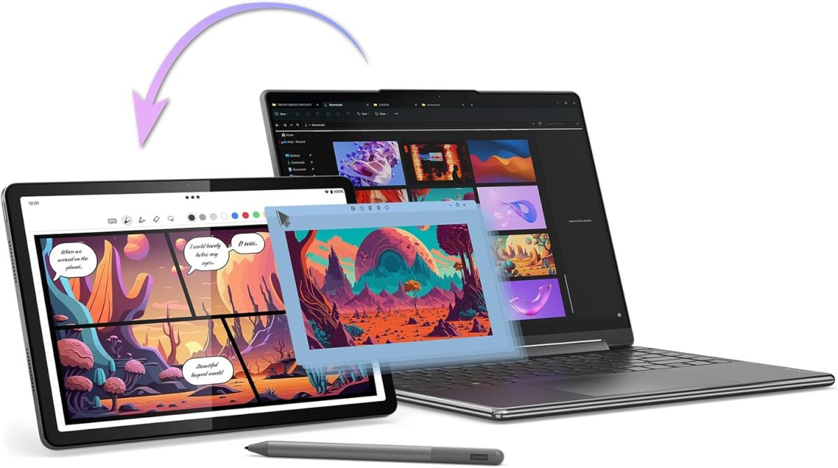 ⁦تابلت لينوفو M11 بشاشة 11 انش من ميديا تيك® G88 OC 2.0GHz وذاكرة RAM 8GB تخزين 128GB وميزة الاتصال 4G-LTE وبطارية 7040mAh مع 15 واط PD3.0 TB330XU وحافظة وقلم قابل للطي ZADB0302SA خلوي⁩ - الصورة ⁦6⁩