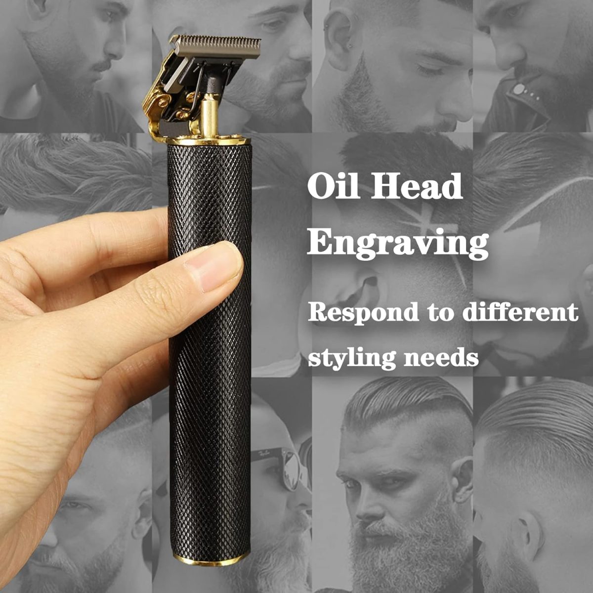 ⁦KEMEI Mens Clipper Cordless Hair Clippers, Razor Electric Professional Beard Trimmer Grooming Shaving Machine Self Hair Cutting Haircut Trimmers Cutter,Black KM-1971⁩ - الصورة ⁦6⁩