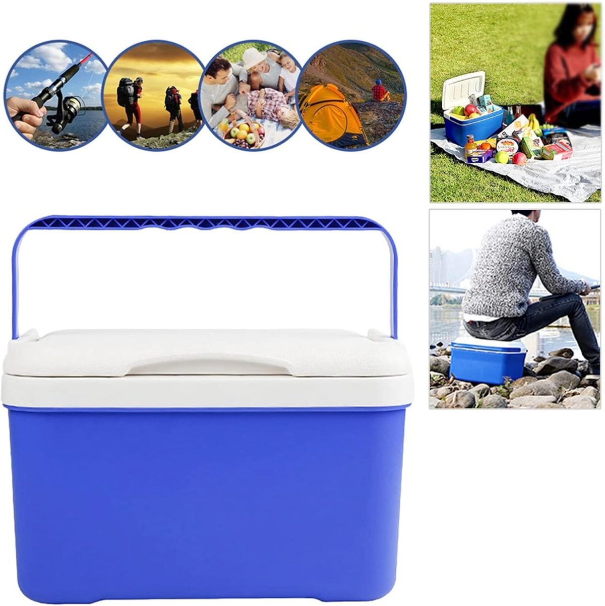 ⁦EIOZIEEY Beverage refrigerator 6L Car Fridge Travel Refrigerator Mini Fridges for Car Home Portable Refrigerator Milk Food Carrier with Handle⁩ - الصورة ⁦7⁩