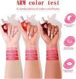 ⁦Bekoeen 4PCS Lip Tint Stain Set, Mini Liquid Water Tint,Korean Lip Gloss Moisturizing Natural,Long Lasting Waterproof,Multi-Use Lip and Cheek Tint⁩ - الصورة ⁦6⁩