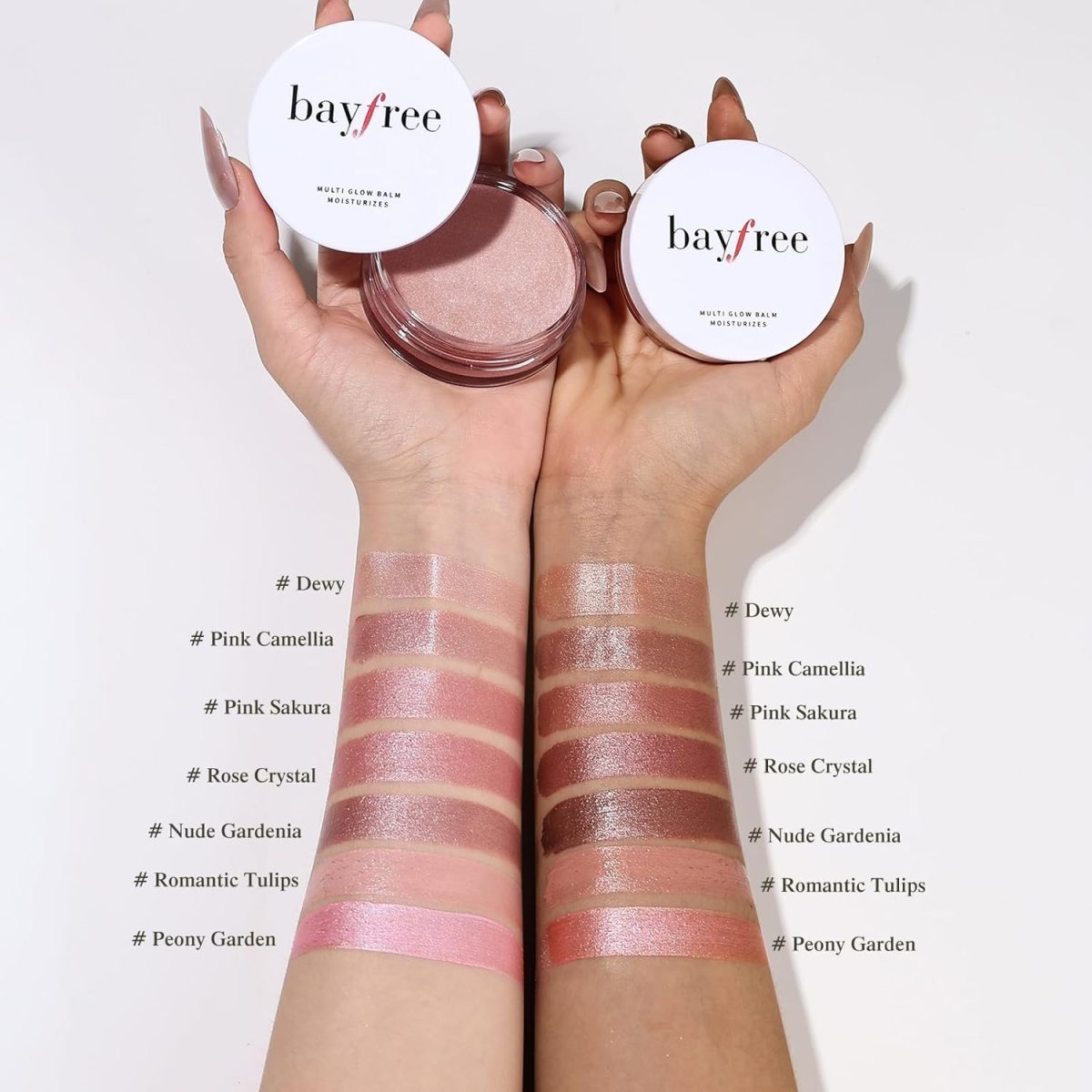 ⁦bayfree Multi Glow Balm Blush for Cheeks Blush Face Dewy Shine Light Texture Natural Vegan Hydrating Long Lasting Pink Sakura⁩ - الصورة ⁦7⁩