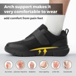⁦FitVille Shoes for Men Adjustable Slip-on Extra Wide Walking Shoes for Swollen Feet - EasyTop Duo Strap V4⁩ - الصورة ⁦4⁩
