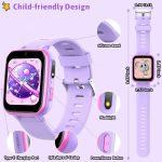 ⁦DMG Kids Smart Watch, 26 Educational Games, Music Player, Pedometer, Alarm Clock, Touch Screen, Learning & Activity Tracker Toy Gift for Boys & Girls Ages 4-12, Birthday & Holiday Present (Purple)⁩ - الصورة ⁦2⁩