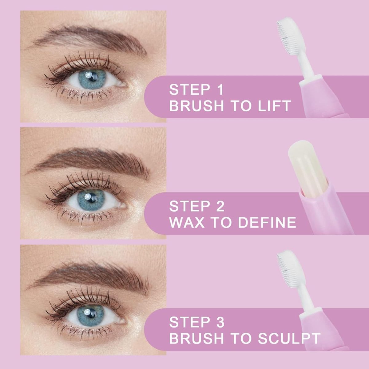 ⁦NALACAL Eyebrow Wax, Clear Waterproof Long Lasting Eyebrow Wax Pen for Feathered Fluffy Brow Shaping Styling Makeup Pencil⁩ - الصورة ⁦6⁩