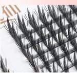 ⁦YARIKE False Eyelashes Women Faux Lashes Comic Feather Spire Eye Makeup Beauty 12 Rows Tower Top Premade Fan Lashes(13mm)⁩ - الصورة ⁦4⁩
