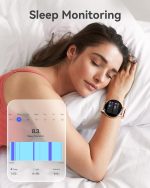 ⁦Parsonver Smart Watch for Women (Call Receive/Dial), 1.43" Fitness Tracker for Android iPhone With Calorie Step Tracking, 100+ Sport Modes, IP68 Waterproof, Rose Gold⁩ - الصورة ⁦4⁩