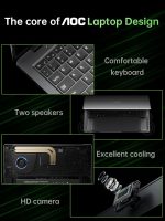 ⁦2025 Gaming Laptop with AMD Ryzen 7 5700U Processor(8C/16T, Up to 4.5GHz), 16.1“ FHD Display Laptop Computer with Backlit Keyboard, 16GB RAM 512GB SSD, WiFi 6, HDMI 1.4, USB3.2, Type-C, 53Wh Battery⁩ - الصورة ⁦6⁩
