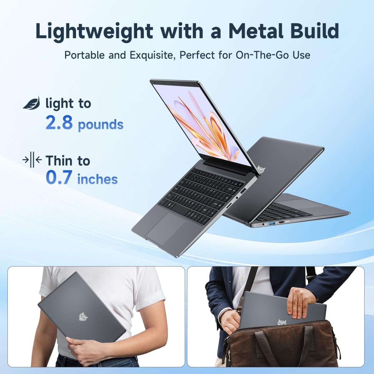 ⁦Bmax 14 inch Laptop Computer, 8GB RAM/256GB SSD, FHD IPS Display, Intel N5000 Processor, WiFi 5, BT 5.0, Long Lasting Battery, Slim Laptop⁩ - الصورة ⁦5⁩