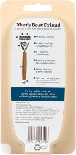 ⁦Bulldog Skincare - Sensitive Bamboo Razor for Men + Extra Blade for Shaving⁩ - الصورة ⁦2⁩
