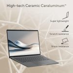 ⁦ASUS Zenbook A14; Copilot+ PC, Ultrathin Laptop, 14” WUXGA OLED, Snapdragon® X Processor, 16 GB Memory, 512GB SSD, Wi-Fi 6E, Zabriskie Beige, UX3407QA-DS52-CB⁩ - الصورة ⁦6⁩