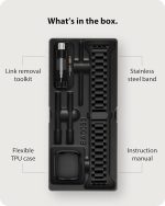 ⁦Fullmosa Metal Strap Compatible with Apple Watch Strap 42mm 41mm 40mm 38mm 44mm 45m 46mm 49mm Stainless Steel Replacement Band Compatible with iWatch Series 10 9 8 7 6 SE 5 4 3 2 1 Ultra⁩ - الصورة ⁦6⁩