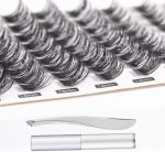 ⁦MAKINGTEC Individual Lashes Cluster Lashes 45 Pcs DIY False Eyelashes Reusable 3D Eyelash Extension Kit Soft Natural C CC D Curl Individual Eyelashes with Eyelash Glue 10/12/14/15/16mm Length⁩ - الصورة ⁦8⁩