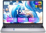 15.6 Inch Laptop Computer, Gaming Laptop, Laptops 16GB RAM 512GB SSD N95 Processor (up to 3.4GHz), FHD IPS 1920 x 1080,Laptops Computers Supports 180 Angle Opening,Backlit Keyboard,gaming computer