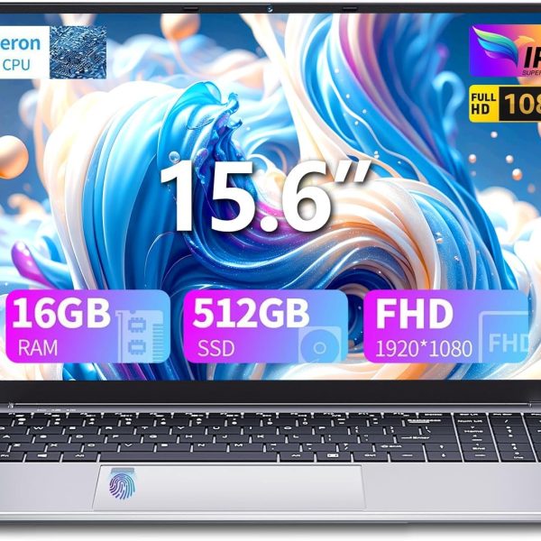 15.6 Inch Laptop Computer, Gaming Laptop, Laptops 16GB RAM 512GB SSD N95 Processor (up to 3.4GHz), FHD IPS 1920 x 1080,Laptops Computers Supports 180 Angle Opening,Backlit Keyboard,gaming computer