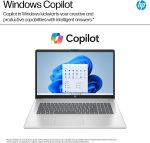 ⁦HP 17.3" 1920 x 1080 (Full HD) Laptop, AMD Ryzen 5 7430U(6 core), AMD Radeon Graphics, 16GB DDR4 RAM, 512GB SSD, HDMI, Wi-Fi 6, Bluetooth, Windows 11 S, Natural Silver, EAT 64GB USB Flash Drive⁩ - الصورة ⁦7⁩