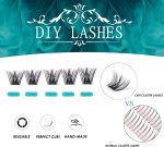 ⁦MAKINGTEC Individual Lashes Cluster Lashes 45 Pcs DIY False Eyelashes Reusable 3D Eyelash Extension Kit Soft Natural C CC D Curl Individual Eyelashes with Eyelash Glue 10/12/14/15/16mm Length⁩ - الصورة ⁦5⁩