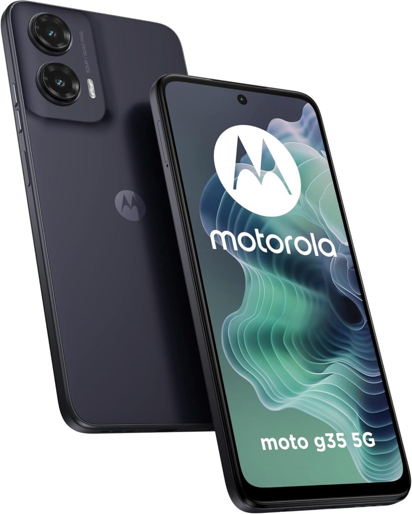 Motorola Moto G35 DUAL-SIM 256GB ROM + 4GB RAM (GSM Only|No CDMA) Factory Unlocked 5G Smartphone (Midnight Black) - International Version