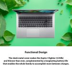 ⁦acer Aspire 3 Laptop | 15.6" FHD (1920 x 1080) Display | AMD Radeon | 8-Core AMD Ryzen 7-5700U | 32GB RAM | 1TB SSD (512GB PCIe SSD withHP P500 512GB Portable SSD) | Ethernet Port | Windows 11 Pro⁩ - الصورة ⁦8⁩