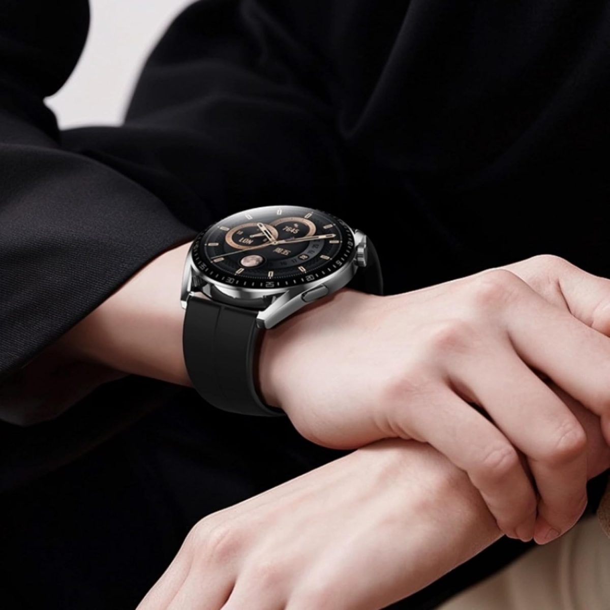 ⁦NESLIN Magnetic Band Compatible with Huawei Watch GT5/GT5 Pro 2024/GT4/Watch 4/4 Pro 46mm/GT3/GT3 Pro 46mm/GT2/GT 46mm/GT2 Pro/GT2e/GT Runner, 22mm Magnetic D-Buckle Replacement Silicone Strap⁩ - الصورة ⁦6⁩