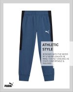 ⁦PUMA Toddler Boys Sweatsuit - 2 Piece Lightweight Soft Fleece Pullover Toddler Hoodie & Boys Jogger Pants (Size: 2T-7)⁩ - الصورة ⁦6⁩