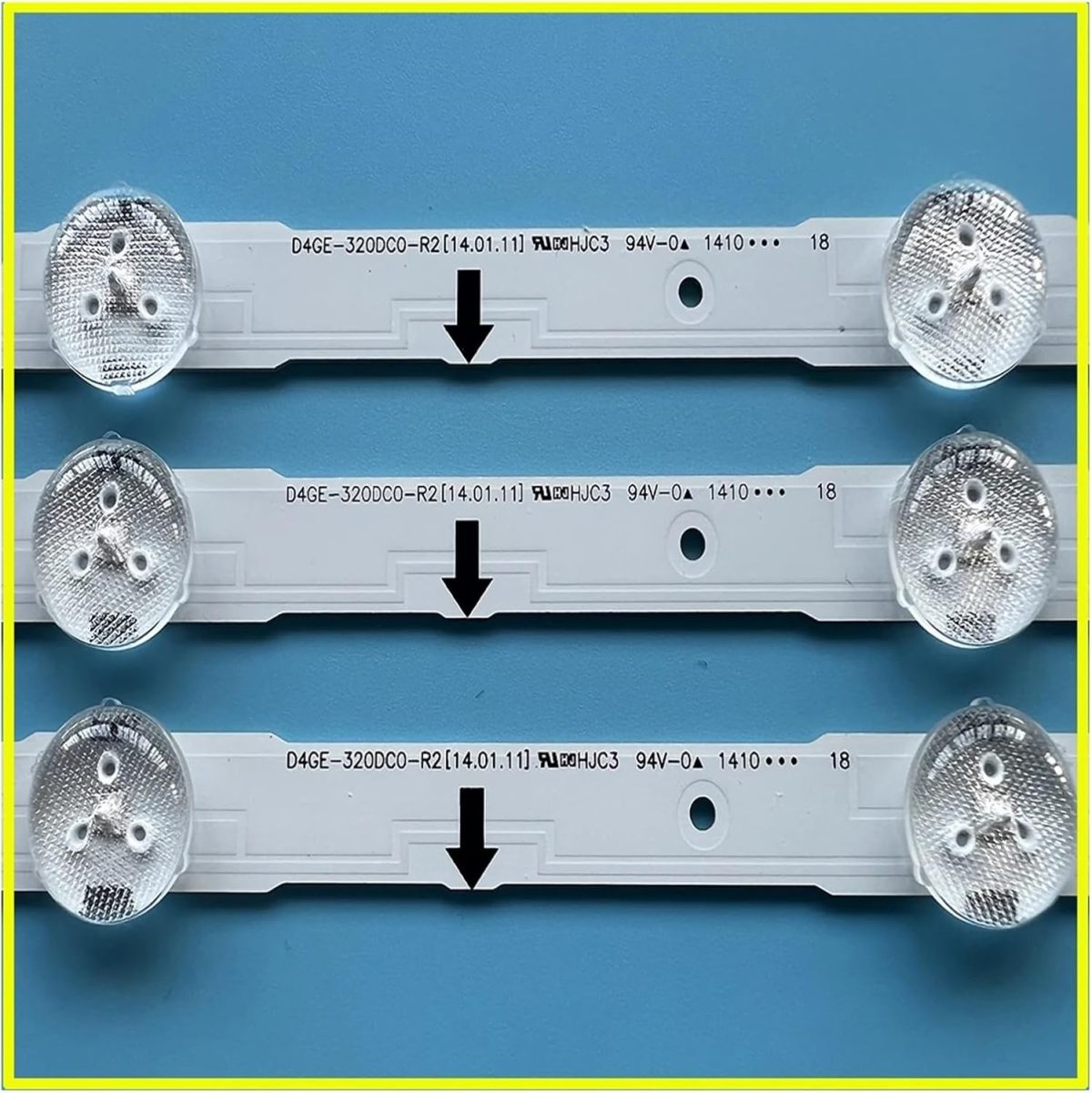 ⁦LED Array Bars for Sam/s.ung D4GE-320DC0-R2 D4GE-320DC0-R3 2014SVS32HD 32 inches TV Backlight LED Strip Light For Mat/ri.x Lamps Bands (Color : 5 Sets - 15 Pieces)⁩ - الصورة ⁦3⁩