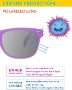 ⁦Flexible Kids Sunglasses Polarized Sun Glasses Girls Boys Shades UV400 Protection Eyewear for Age 2-8⁩ - الصورة ⁦4⁩