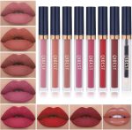 QiBest 7Pcs Matte Liquid Lipstick + 1Pcs Lip Plumper Makeup Set Kit, Pigmented Long Lasting Lip Gloss Set, Velvet Waterproof Lip Makeup Valentine's Day Gift Sets for Girls and Women