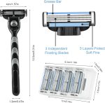 ⁦Bukela Razor Blades for Men, Mens Blade Refills, Manual Men's Refills Razors Precision Cut Blades, Professional with Dual Lubrication, Designed An Extra Close Shave, 8Pcs⁩ - الصورة ⁦6⁩