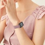 ⁦Metal Bands for Samsung Galaxy Fit 3 Strap, Adjustable Stainless Steel Strap with Magnetic Buckle for SAMSUNG Galaxy FIT 3 SM-R390 Smartwatch Strap Women&Men⁩ - الصورة ⁦5⁩