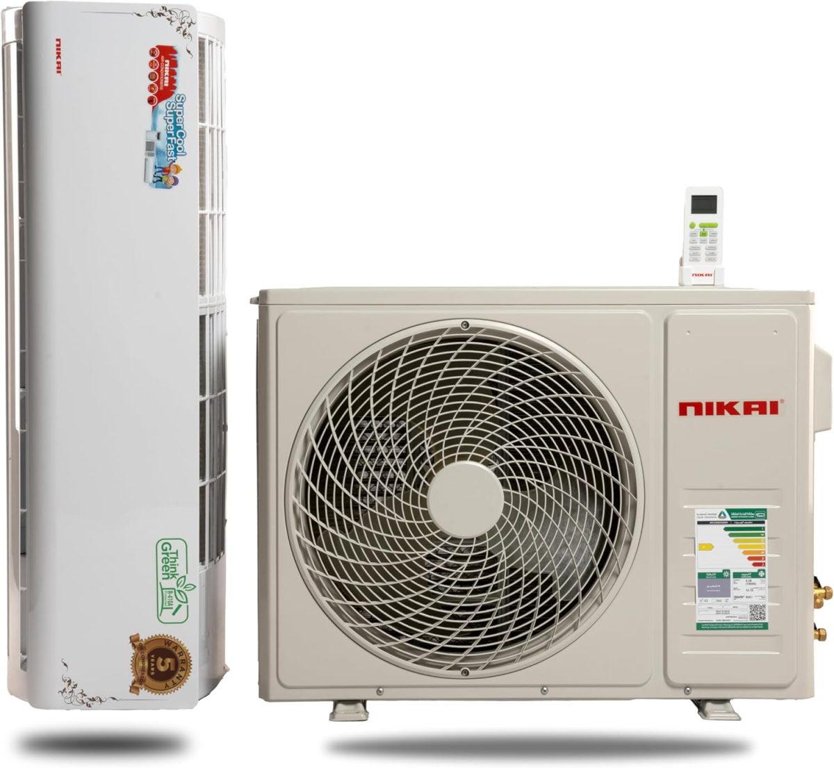 ⁦Nikai 18000 BTU R410A Split Air Conditioner with Cooling Function| Model No NSAC18136C23/NSAC18136C24 with 2 Years Warranty⁩ - الصورة ⁦3⁩