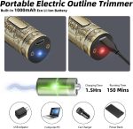 ⁦PROTON Professional Hair Clippers for Men,Electric Cordless T Blade Trimmers for Barbers,Zero Gapped Liners Outliner Clipper for Beard Hair Cutting⁩ - الصورة ⁦4⁩