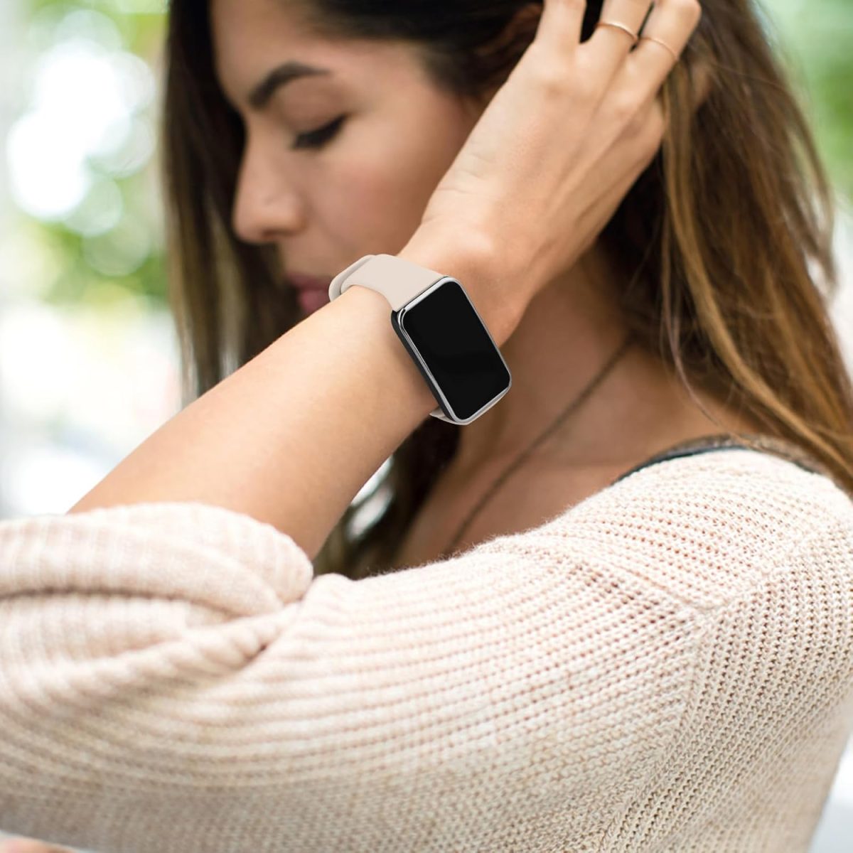 ⁦Silicone Strap for Huawei Band 10/9/8 Smartwatch, Adjustable Waterproof Sports Replacement Wristbands for Huawei Band 10/9/8⁩ - الصورة ⁦7⁩