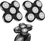Replacement Head Compatible with Remington Balder Pro RX5 Head Shaver XR7000/XR1500,Replacement Blades Precision Electric Shaving for Bald Men(2PCS Silver)