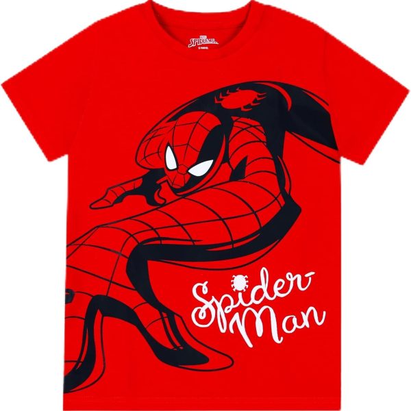 Marvel Boys Marvel Spiderman Kids Boys Short Sleeves T-Shirt Western (pack of 1)