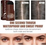 ⁦Eyebrow Stamp Stencil kit，Brow Stamp Kit,One Step Eyebrow Stamp Kit，with 10 Reusable Eyebrow Stencil and 2 Eyebrow Brushes (Black)⁩ - الصورة ⁦7⁩