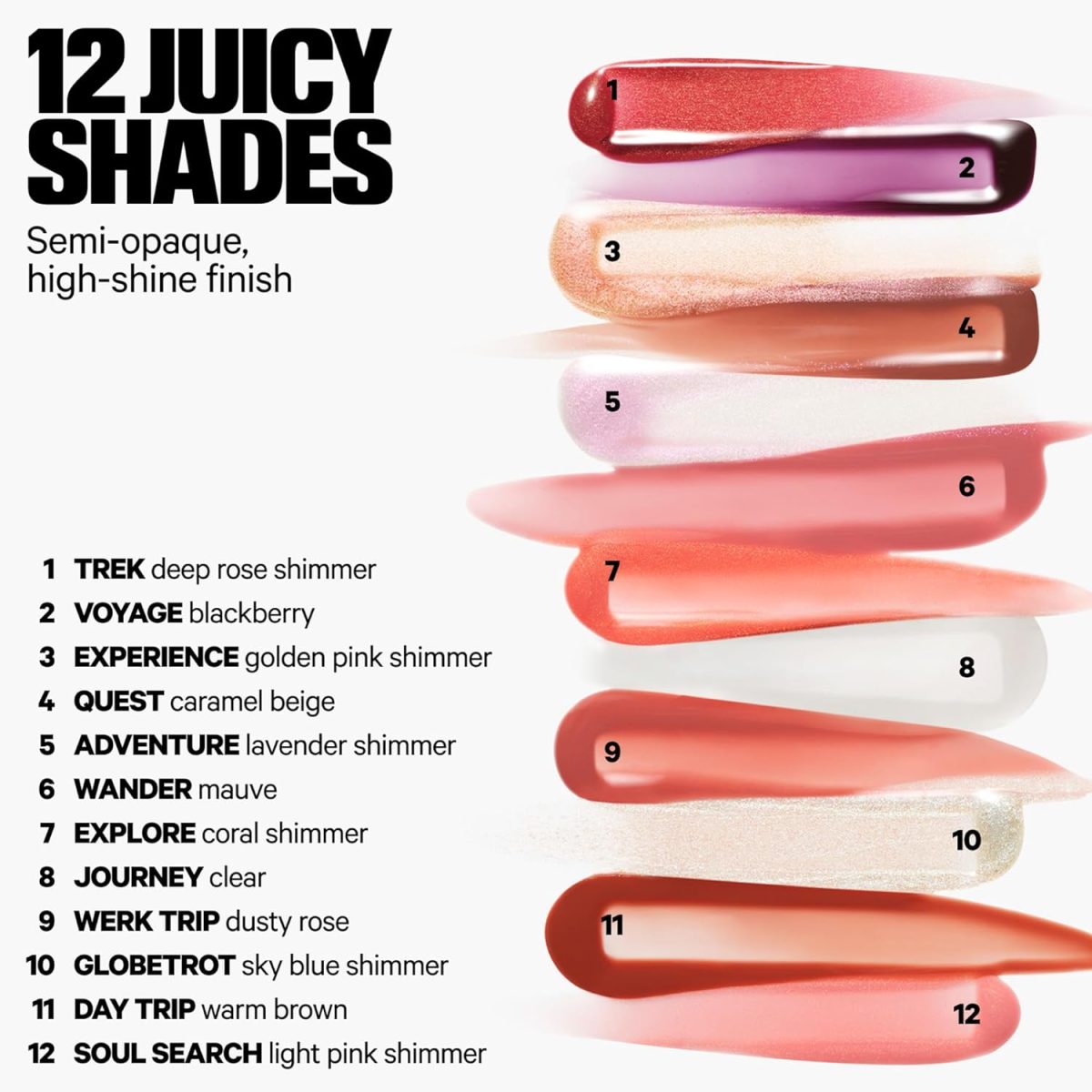⁦Milk Makeup Odyssey Lip Oil Gloss, Voyage (Blackberry) - 0.2 oz - Semi-Sheer, High-Shine Lip Gloss for Smoother, Fuller Lips - Long Lasting & Non Sticky - Sweet Vanilla Scent - Vegan Cruelty Free⁩ - الصورة ⁦7⁩