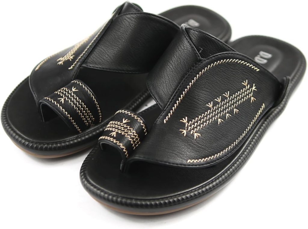 D.D.Star Slippers For Men, Big Size Comfortable And Memory Foam Sole Arabic Mens Thong Sandals Size 40 To 47.