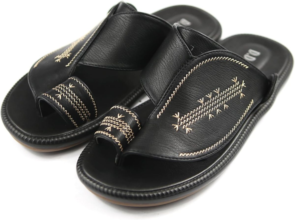 D.D.Star Slippers For Men, Big Size Comfortable And Memory Foam Sole Arabic Mens Thong Sandals Size 40 To 47.
