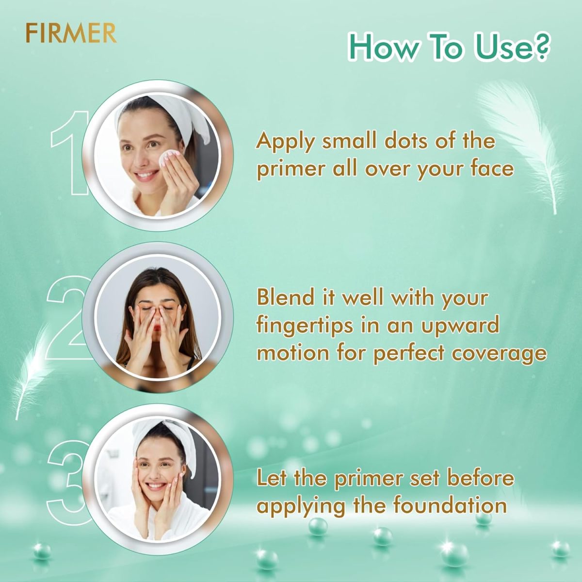 ⁦Firmer Pre Make-Up Primer Cream Multifunctional Skin Perfector, Skin Firming, Skin Illuminating, Face Contouring & Slimming, Anti-Aging Hydrating Makeup Primer For Youthful Glow, Paraben Free - 50 GM⁩ - الصورة ⁦4⁩
