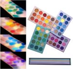 ⁦60 Colors Eye Makeup Palettes, 4 In 1 Color Board Matte And Shimmer Highly Pigmented Eye Makeup Palettes,Eyeshadow, RotationEyes Shadow⁩ - الصورة ⁦3⁩