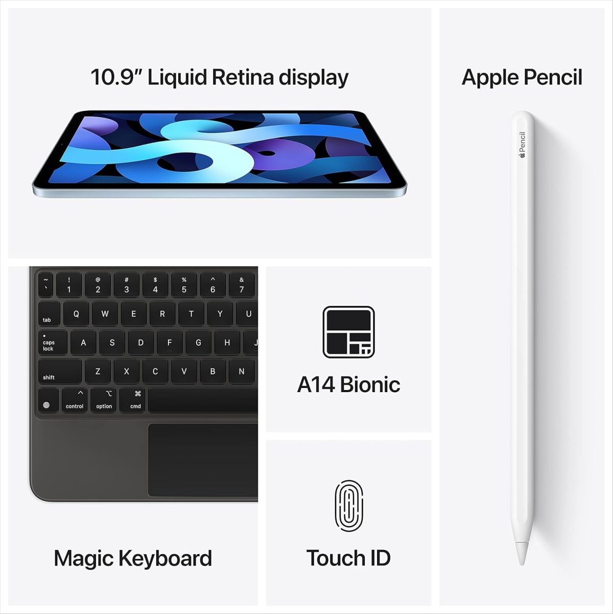 ⁦Apple 2020 IPad Air (10.9-Inch, Wi-Fi, 64Gb) - Green (4Th Generation) (Renewed)⁩ - الصورة ⁦5⁩