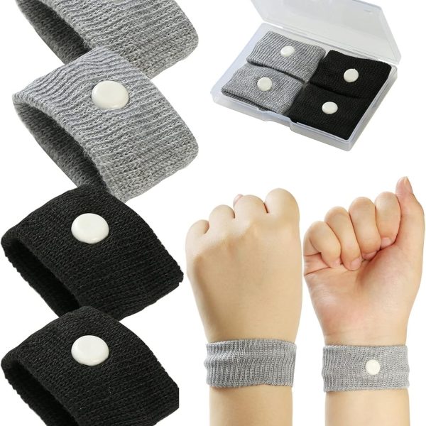 Sickness Bands,2 Pairs Motion Sickness Wristbands for Kids and Adults-Motion Sickness Bands-Anti Nausea Wristbands-Nausea Bands for Morning Car Travel Sea Sickness
