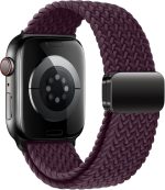 KEYSJEFF Compatible with Apple Watch Strap 45mm 44mm 42mm 41mm 40mm, Braided Nylon Sport Band Adjustable Elastics Magnetic Buckle Straps for Iwatch Series 9/8/7/6/SE/5/4