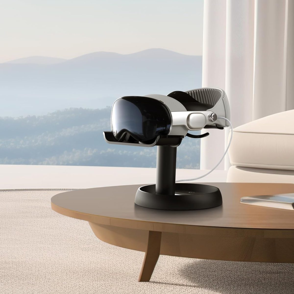 ⁦Stand Holder for Quest 3s/Quest 3/Quest 2/Pico 4/for PSVR 2/for Vision Pro, Universal VR Headset Display Dock, Stable Bracket Storage Round Base, Mount Install Easy⁩ - الصورة ⁦6⁩