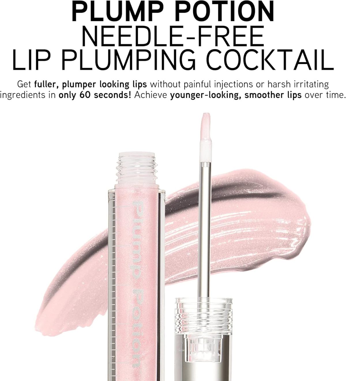 ⁦Lip Plumper Gloss By Physicians Formula Plump Lip Potion Needle-Free Lip Plumper Gloss Cocktail Shade Extension, Pink Crystal Potion, Lip Enhancer, Fuller Lips⁩ - الصورة ⁦6⁩